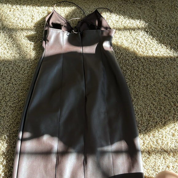 MISHA Faux Leather Midi Dress - Picture 4 of 4